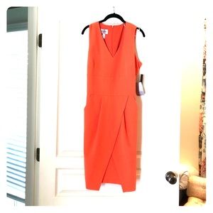 Donna Morgan Tulip Hem Sleeveless Crepe Dress NWT